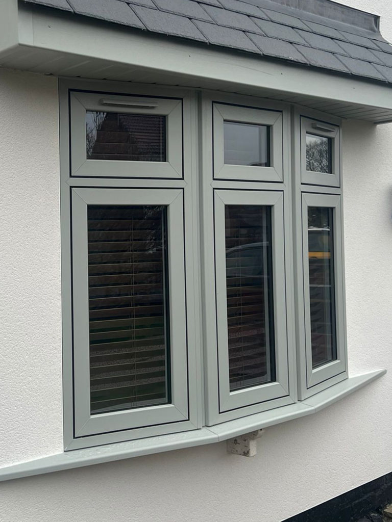 Agate grey flush sash windows fitted in Southport, Ormskirk, Liverpool, Chester, Manchester, Bolton, Blackburn, Preston, Lancaster and all surrounding areas in the Northwest