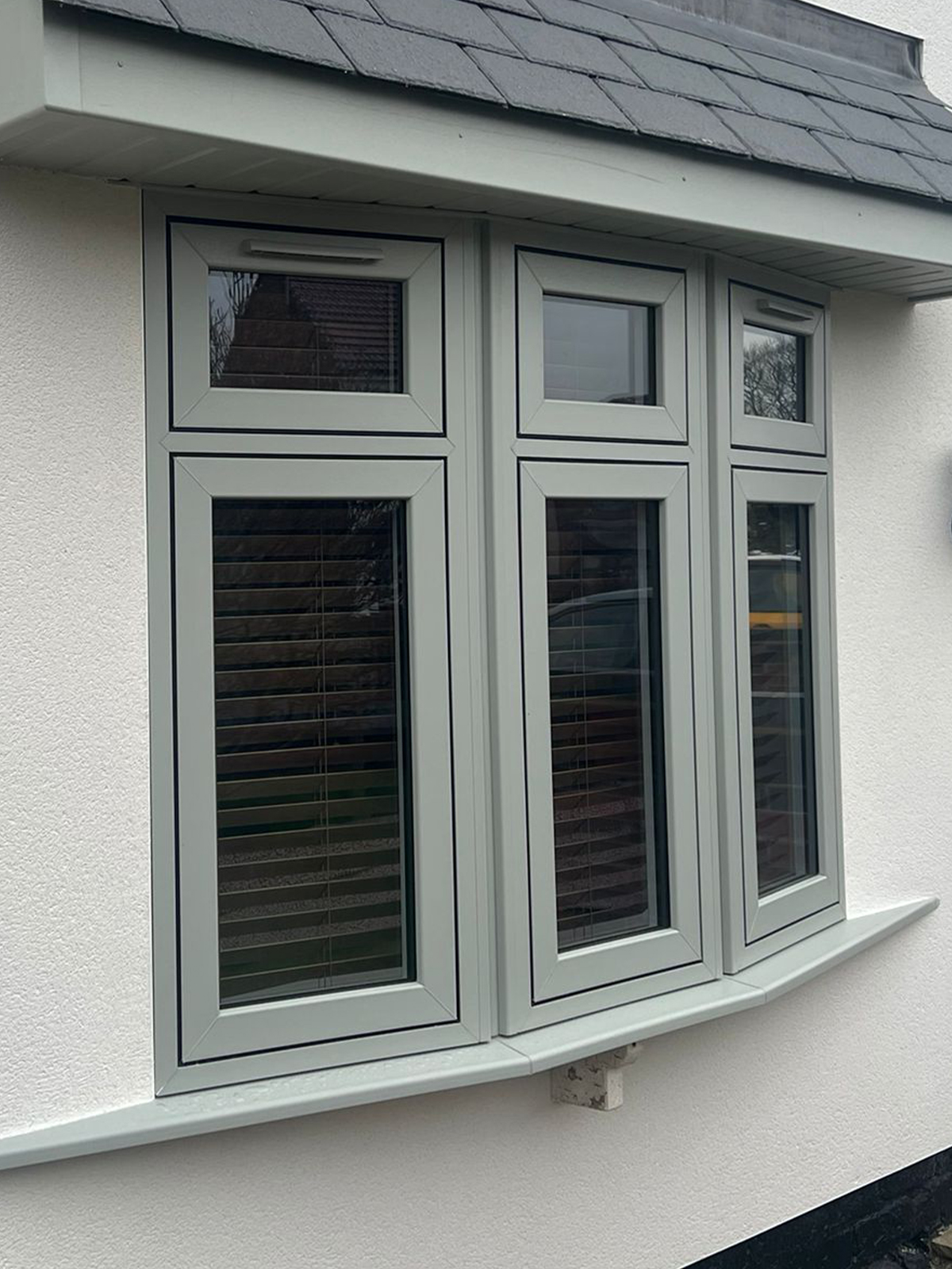 Agate grey flush sash windows fitted in Southport, Ormskirk, Liverpool, Chester, Manchester, Bolton, Blackburn, Preston, Lancaster and all surrounding areas in the Northwest