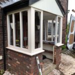 We recently completed a full porch installation at a property in Rufford, supplying and fitting a cream on white PVCu porch with matching windows and a Chartwell Green composite door. We also supply and fit coloured PVC and composite doors in Southport, Ormskirk, Liverpool, Chester, Manchester, Bolton, Blackburn, Preston, Lancaster and all surrounding areas in the Northwest.