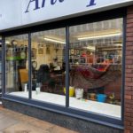 Store front PVC window supplied and fitted in Southport, Merseyside.