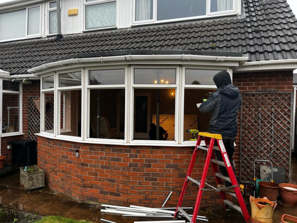 Bay window installation in Southport, Ormskirk, Liverpool, Chester, Manchester, Bolton, Blackburn, Preston, Lancaster and all surrounding areas in the Northwest. We recently completed a seven-piece white PVCu bay window installation at a property in Liverpool, transforming both the appearance and performance of the home’s front elevation.