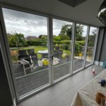 We recently completed a project in Southport, supplying and fitting a set of white aluminium bi-fold doors (four panels) to create a seamless connection between the home and garden.