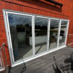 We recently completed a project in Southport, supplying and fitting a set of white aluminium bi-fold doors (four panels) to create a seamless connection between the home and garden.