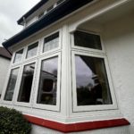 White flush sash windows Birkdale Encapsulated lead double glazing Bay window replacement