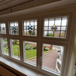 White flush sash windows Birkdale Encapsulated lead double glazing Bay window replacement