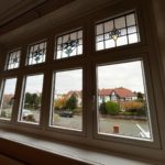White flush sash windows Birkdale Encapsulated lead double glazing Bay window replacement