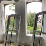 Slate grey sliding sash windows