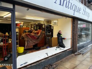 Store front PVC window supplied and fitted in Southport, Merseyside.