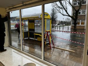 Store front PVC window supplied and fitted in Southport, Merseyside.