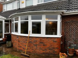 Bay window installation in Southport, Ormskirk, Liverpool, Chester, Manchester, Bolton, Blackburn, Preston, Lancaster and all surrounding areas in the Northwest. We recently completed a seven-piece white PVCu bay window installation at a property in Liverpool, transforming both the appearance and performance of the home’s front elevation.