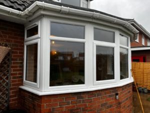 Bay window installation in Southport, Ormskirk, Liverpool, Chester, Manchester, Bolton, Blackburn, Preston, Lancaster and all surrounding areas in the Northwest. We recently completed a seven-piece white PVCu bay window installation at a property in Liverpool, transforming both the appearance and performance of the home’s front elevation.