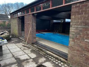 We recently completed a striking installation in Burscough, fitting a set of black PVCu French doors, matching windows and sidelights into a dedicated swimming pool room.