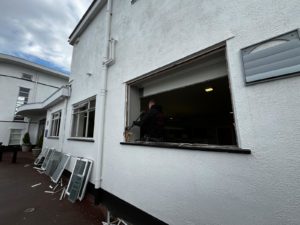 Royal Birkdale Golf Club window replacement and repairs. Windowcare Northwest carrying out work to replace and repair PVC windows including the installation of new white PVCu windows, replacement of failed double glazed units, and repairs to hinges, handles and locking mechanisms.
