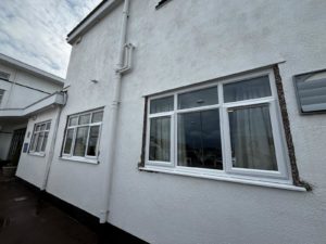 Royal Birkdale Golf Club window replacement and repairs. Windowcare Northwest carrying out work to replace and repair PVC windows including the installation of new white PVCu windows, replacement of failed double glazed units, and repairs to hinges, handles and locking mechanisms.
