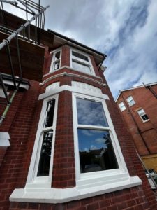 We recently completed a full property upgrade in Birkdale, replacing all existing windows with white PVCu sliding sash windows throughout the home.