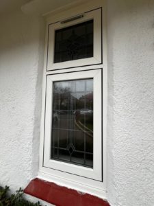 White flush sash windows Birkdale Encapsulated lead double glazing Bay window replacement