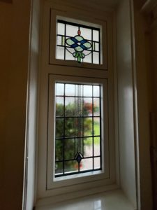 White flush sash windows Birkdale Encapsulated lead double glazing Bay window replacement