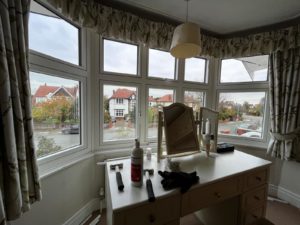 White flush sash windows Birkdale Encapsulated lead double glazing Bay window replacement