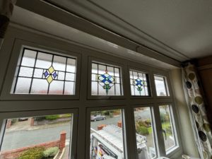 White flush sash windows Birkdale Encapsulated lead double glazing Bay window replacement