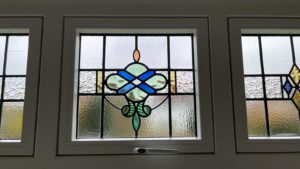 White flush sash windows Birkdale Encapsulated lead double glazing Bay window replacement