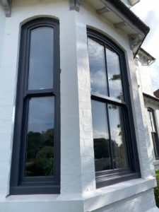Dual colour sash windows North West