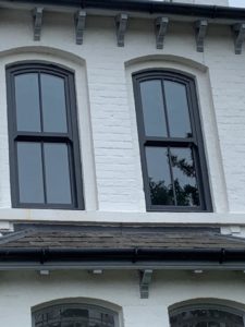 Slate grey sliding sash windows