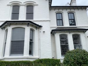 Slate grey sliding sash windows