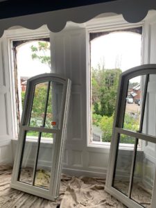 Slate grey sliding sash windows